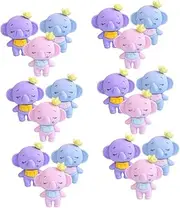 HOUDERCO 36pcs Fun Elephant Erasers Bulk Animal Pencil Top Erasers for Boys and Girls Mini for School Supplies