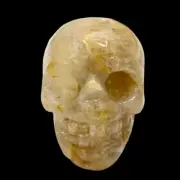 Golden Healer Quartz Skull 2 Inches Hand Carved Crystal Carving