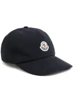 Moncler Logo Cotton cap - Navy One Size