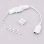 AC 220V To DC 5V/1A 5W White Wifi Camera DIY Monitorn Female USB Adapter