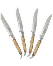 French Home Laguiole Connoisseur Olivewood Handle Steak Knives