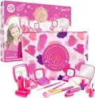 Pretend Play Kids Makeup Kit I Toddler Girl Toys Make Up Set with Cosmetic...