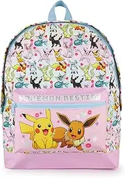[Pokémon] Backpack Girls Pikachu Eevee Besties Kids Pink Glitter School Bag One Size