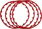 16/17/18/19/20 Inch 4 Packs 4 Color Car Wheel Guard Rim Protecting Trim Ring Wheel Rings .Compatible for Tesla Model 3 / Y.(18 inch red)
