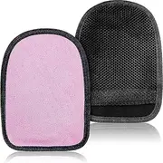 2 Pieces Sand Wipe Off Mitt Beach Sand Cleaner Soft and Skin Friendly Cotton Towel Help Parents Clean Sand from Children's Skin Mitt Pack for Surf, Ocean and Lakeside Recreation (Pink, One Size)