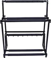 STOBOK Double Layer Ukulele Display Rack Steel Storage Rack Sturdy Guitar Showcase