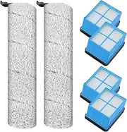 3882 Brush Rollers and Filters Replacement Compatible with Bissell CrossWave OmniForce 3882 Vacuum Cleaner (2 Brush Rollers +4 HEPA Filters)