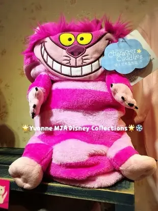 Yvonne MJA*日本迪士尼樂園正品 愛麗絲柴郡貓 Cheshire Cat隱形貓 變形毛毯