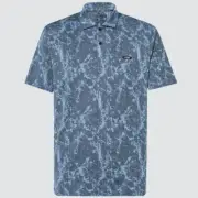 MARBLE JAQUARD FOA404363 OAKLEY POLO SHIRTS STONEWASH BLUE M MEN