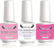 [Hotolove] Clear Builder Gel for Nails with Top Base Coat 15ml Builder Nail Gel for Nail Extension Strengthen DIY at Home