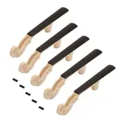 5x Strad 1/2 Maple White Violin Neck Head Ebony Fingerboard Nut Pre Carved