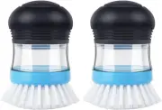 Soap Dispensing Palm Brush, Kitchen Brush for Dish Pot Pan Sink Cleaning, Pack o