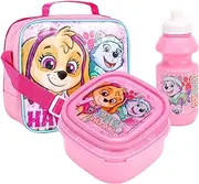 PAW Patrol Skye Have Fun Insulated 3 Piece Lunch Bag, Sandwich Box & Bottle Set for School & Travel