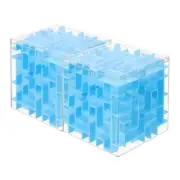 2 Pcs Labyrinth Puzzle Box, Puzzle Cube Game Puzzle Box (Blue, 3.74-Inch)