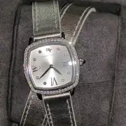Brand New David Yurman 'Albion' 27mm Swiss Watch with silver leather strap