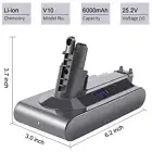 6.0Ah battery For Dyson Cyclone v10 Li-ion Animal Handheld Vacuum Cleaner 25.2V