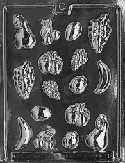 FRUIT ASSORTMENT PIECES mold candy chocolate soap molds grapes banana pear