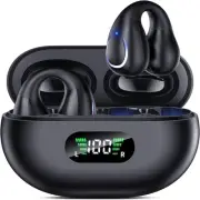 Open Ear Clip Wireless Earbuds Bluetooth 5.3, Sports Earphones Built-in Micro...