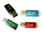Portable USB 2.0 Adapter Micro SD SDHC Memory Card Reader Writer Flash Drive