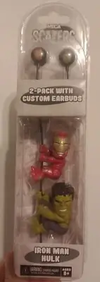 NECA Avengers Scalers Figures Hulk Ironman 2 pack Earbuds 2015 Age of Ultron MCU