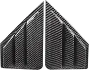Compatible For Toyota C-HR CHR C HR 2016 2017 2018-2020 ABS Plastic Rear Window Triangle Shutters Cover Trim 2 Pieces/set Car Accessories(Carbon Fiber)