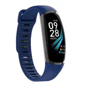 R16 Music Control Ips Screen Smart Watch Hr Blood Pressure Oxygen Monitor Sport Wristwatch Blue