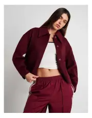 [JAG] Rosella Wool Crop Jacket in Red
