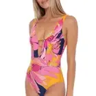NWT Trina Turk Floral Plunge Maillot One Piece Swimsuit size 14