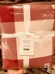Pottery Barn Bryce Duvet Cover Set Red Ivory King 2 Standard Sham Buffalo Check