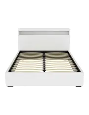 [Artiss] Cole Queen Size Gas Lift RGB LED Bed Frame in White