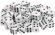 Kisangel 50pcs Acrylic Dice Game Props Lightweight Sided Dices for Board Games Family Gatherings and Party Fun Portable Dice for Gambling and Playing Anytime