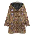 Bejeweled Cotton Canvas Hooded Jacket Gold Citrine Cloak Baroque Gemstone Coat