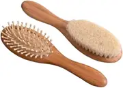 Beavorty Scalp Massager Shampoo Hair Brush Set Bamboo Comb Baby Wash Baby Bathing Tools