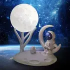 Astronaut Moon Night Light Rechargeable Spaceman Ornaments Stepless Dimming AU