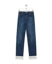 Loewe Straight Leg Turn-Up Hem Jeans IT50 Blue