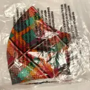 Colorful Vera Bradley Rumba Grid Face MaskHas Insert For MP2.5 Filter