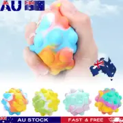Bubble Cube Rainbow Ball Squeeze 3D Elastic Ball Fidget Toys Stress 6J