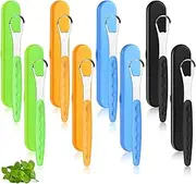 8 Pcs Tongue Scraper Stainless Steel Tongue Brush Metal Tongue Cleaner with Travel Cases for Men Women Oral Mouth Care Products, Orange, Black, Green, Blue