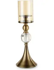 [SOGA] Glass Candle Holder 43cm in Gold
