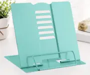 Book Stand Metal Reading Rest Book Holder Adjustable Cookbook Documents Green