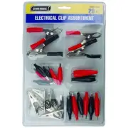 28Pc Alligator Electrical Clips Charging Clamps Jumper Lead Assorted Set DIY Kit