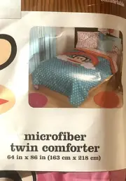 Paul Frank Julius Rainbow Dots Reversible Twin Comforter 64" x 86" NOS / NEW