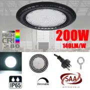 UFO LED High Bay Lights 200W Warehouse Industrial Factory Highbay SAA Cool White
