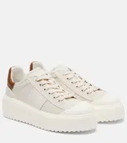 [Hogan] Hogan H-stripes canvas and leather sneakers AU 9 white