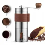Hand Coffee Mill Ceramic Burr Hand Coffee Grinder Adjustable with Hand Crank
