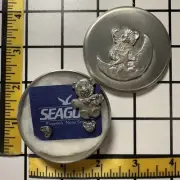 BEAR Motif Pewter TRINKET BOX, BROOCH & EARRINGS Pugwash Nova Scotia Retired New