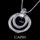 『CAPRI』精鍍白K金鑲CZ鑽 圓圈項鍊《限量一個》 (6折)