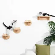Wall Steps Cat Shelves Mounted 4Pcs Shelf Climbing Furniture Hammock Set Hanging