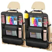 Car Seat Organizer with 13 in Tablet Holder, Waterproof Back Seat Protector, ...