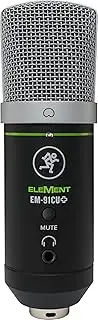 Mackie Element Series, Large Diaphragm USB Condenser Microphone with Headphone Output and Mute (EM-91CU+)